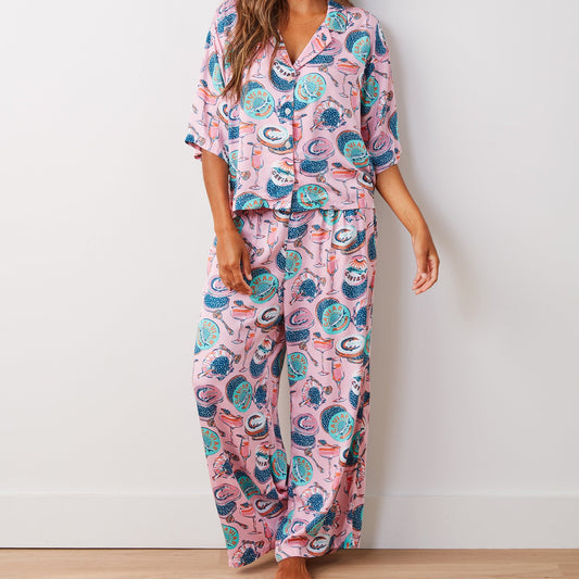 Printfresh Champagne & Caviar Long PJs