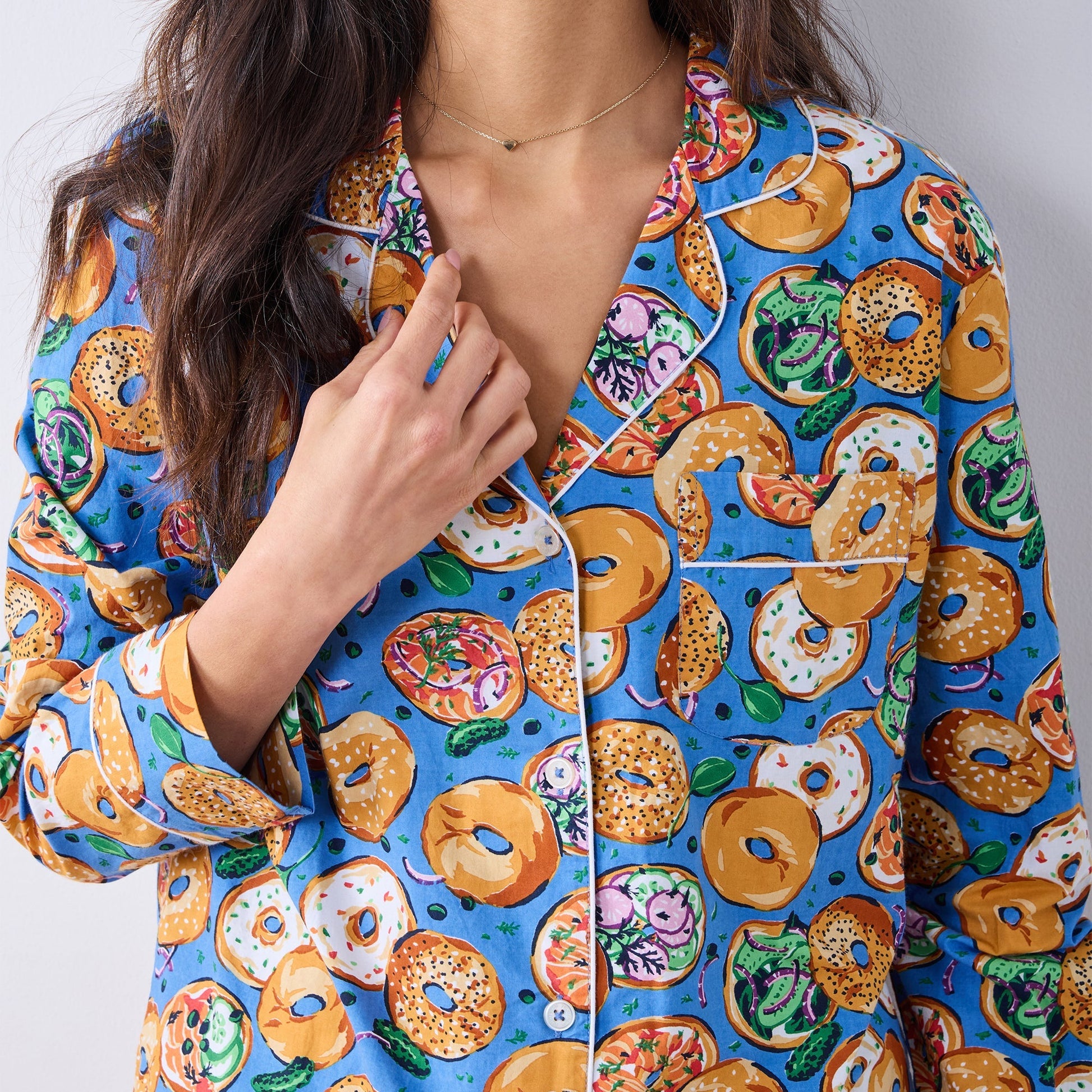 Printfresh Bagels &amp; Schmear Long PJs view 4