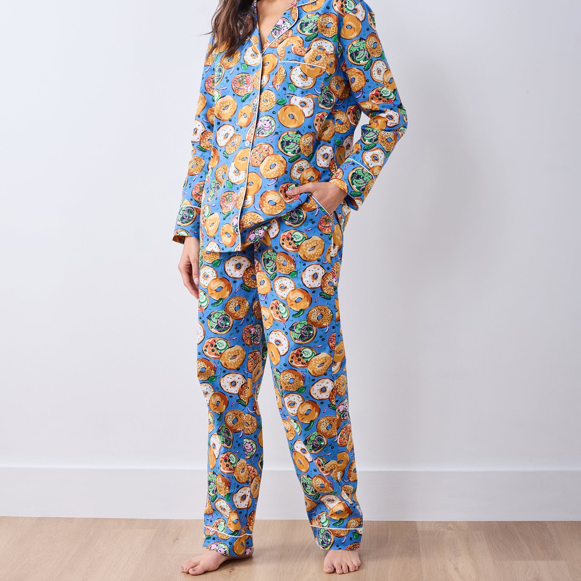 Printfresh Bagels &amp; Schmear Long PJs view 1