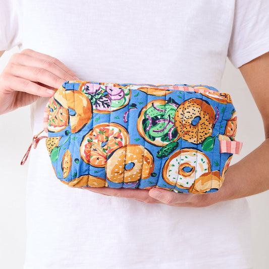 Printfresh Bagels & Schmear Quilted Pouch