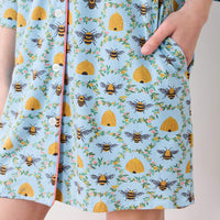 Printfresh Sweet Bee Knit Sleep Shirt view 3