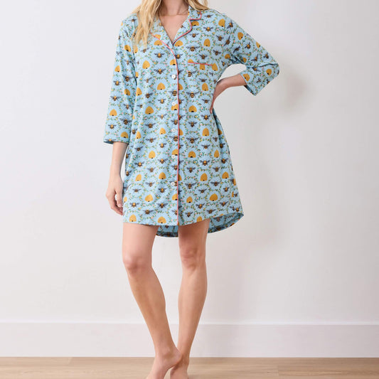 Printfresh Sweet Bee Knit Sleep Shirt
