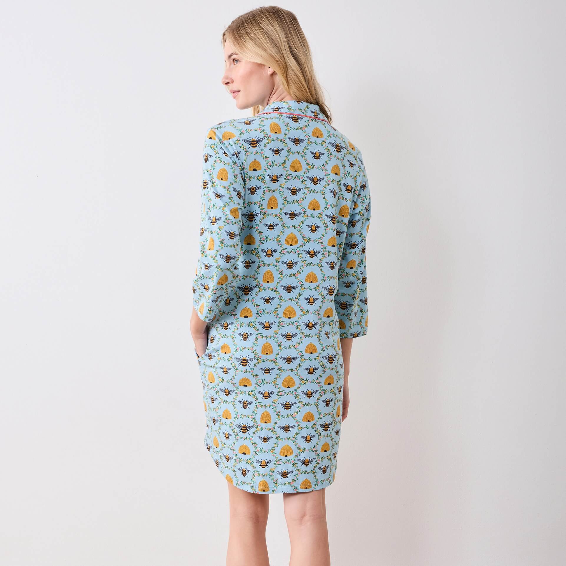 Printfresh Sweet Bee Knit Sleep Shirt view 2