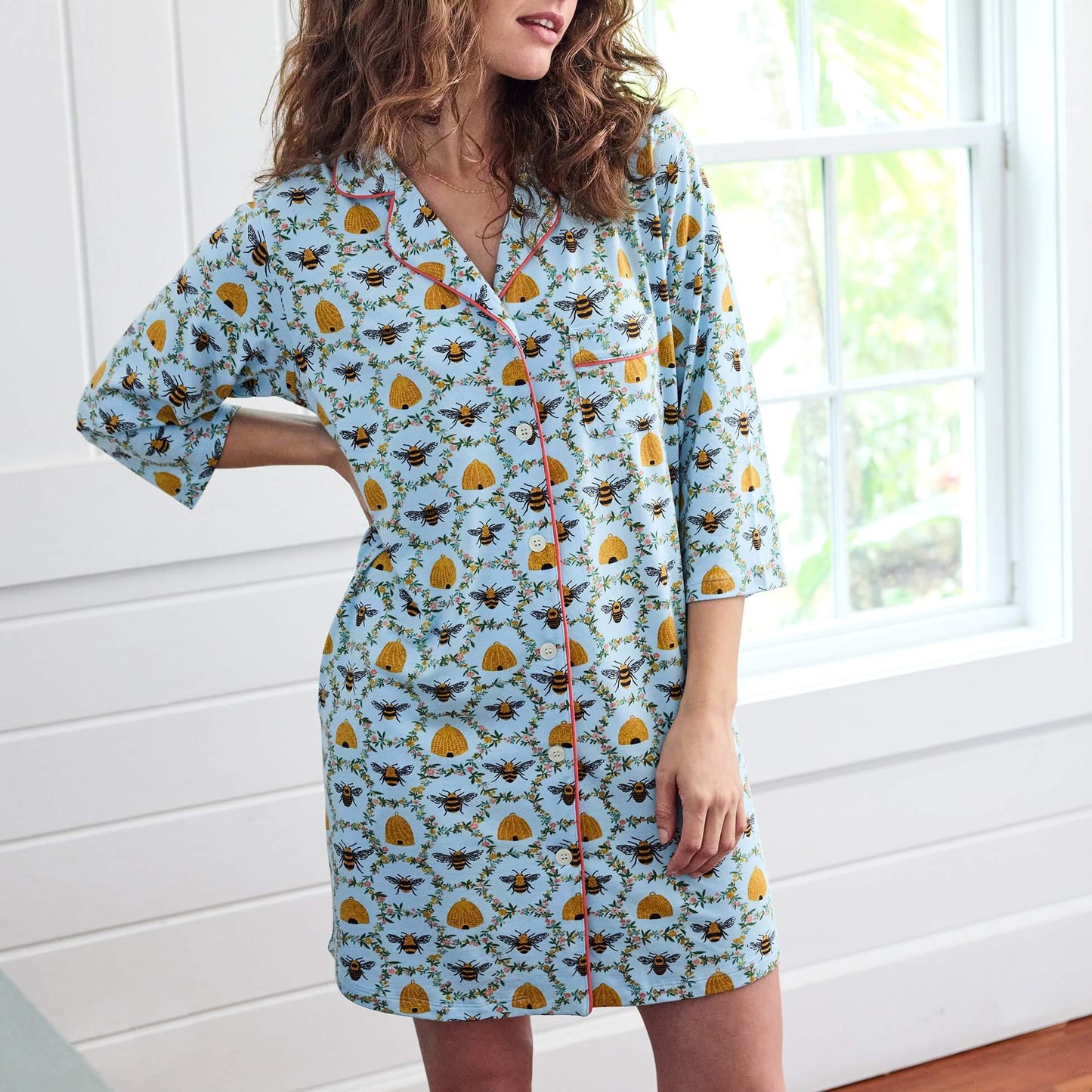 Printfresh Sweet Bee Knit Sleep Shirt