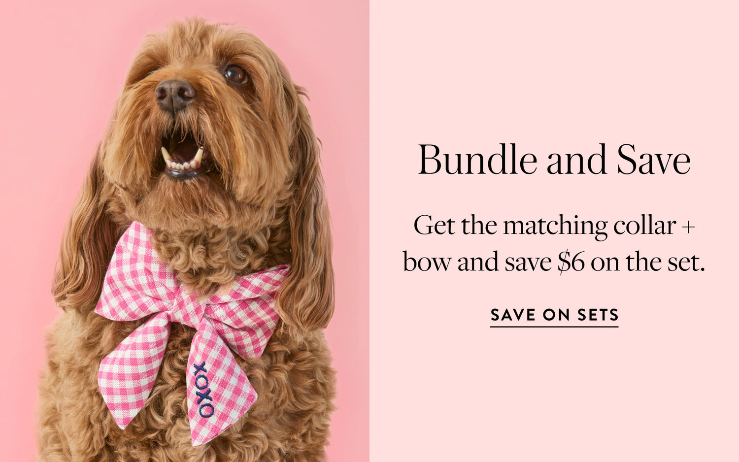 Bundle and Save $6 on the bow collar set at The Foggy Dog