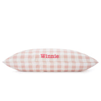 Blush Pink Gingham Check Dog Bed from The Foggy Dog 