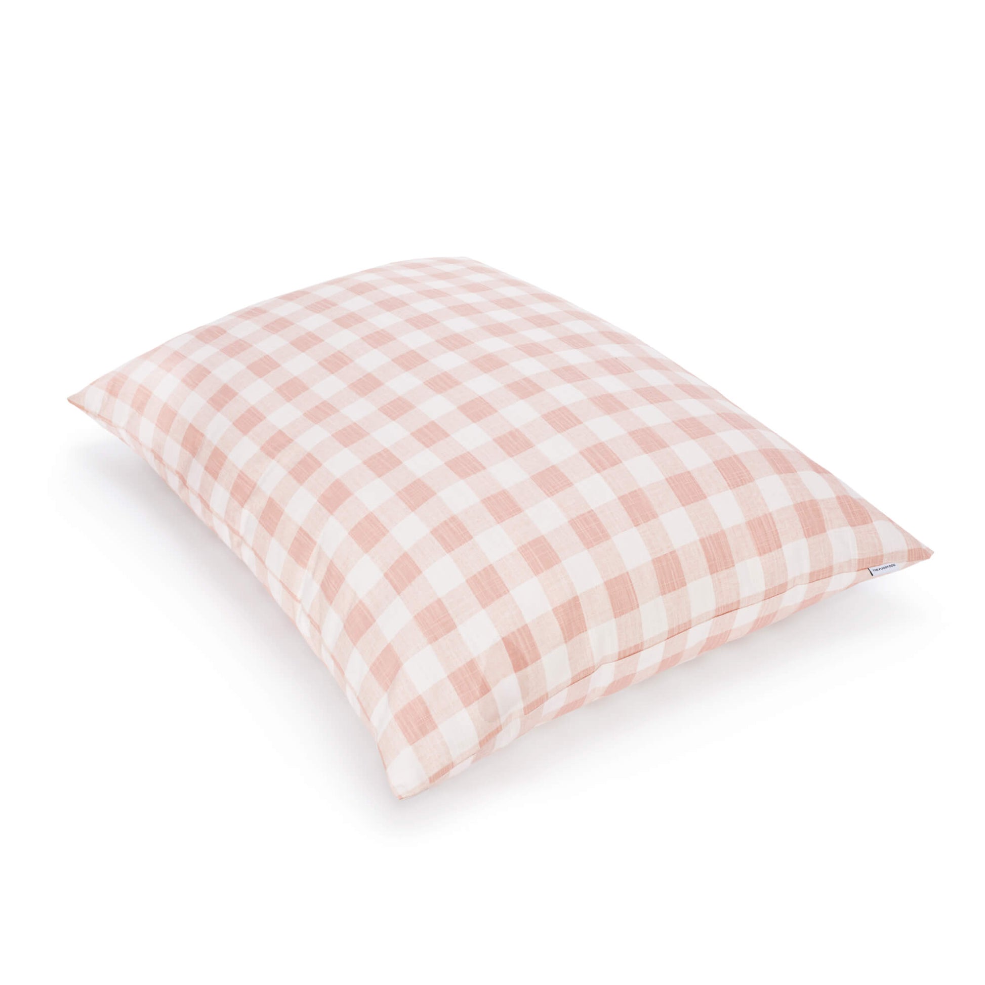 Blush Pink Gingham Check Dog Bed from The Foggy Dog 