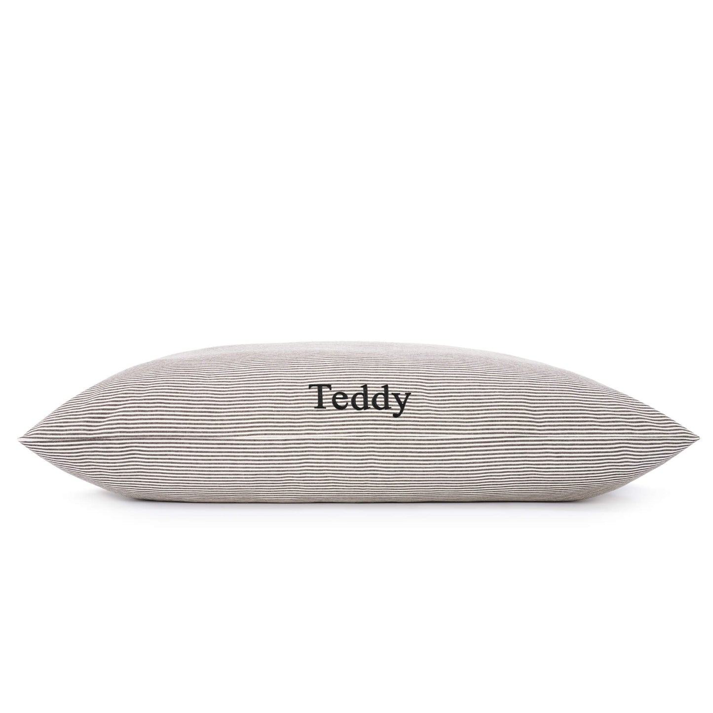 Charcoal Stripe Dog Bed from The Foggy Dog