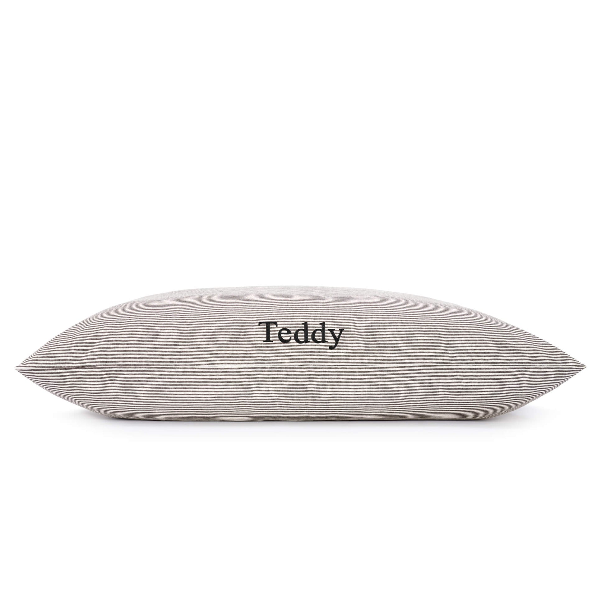 Charcoal Stripe Dog Bed