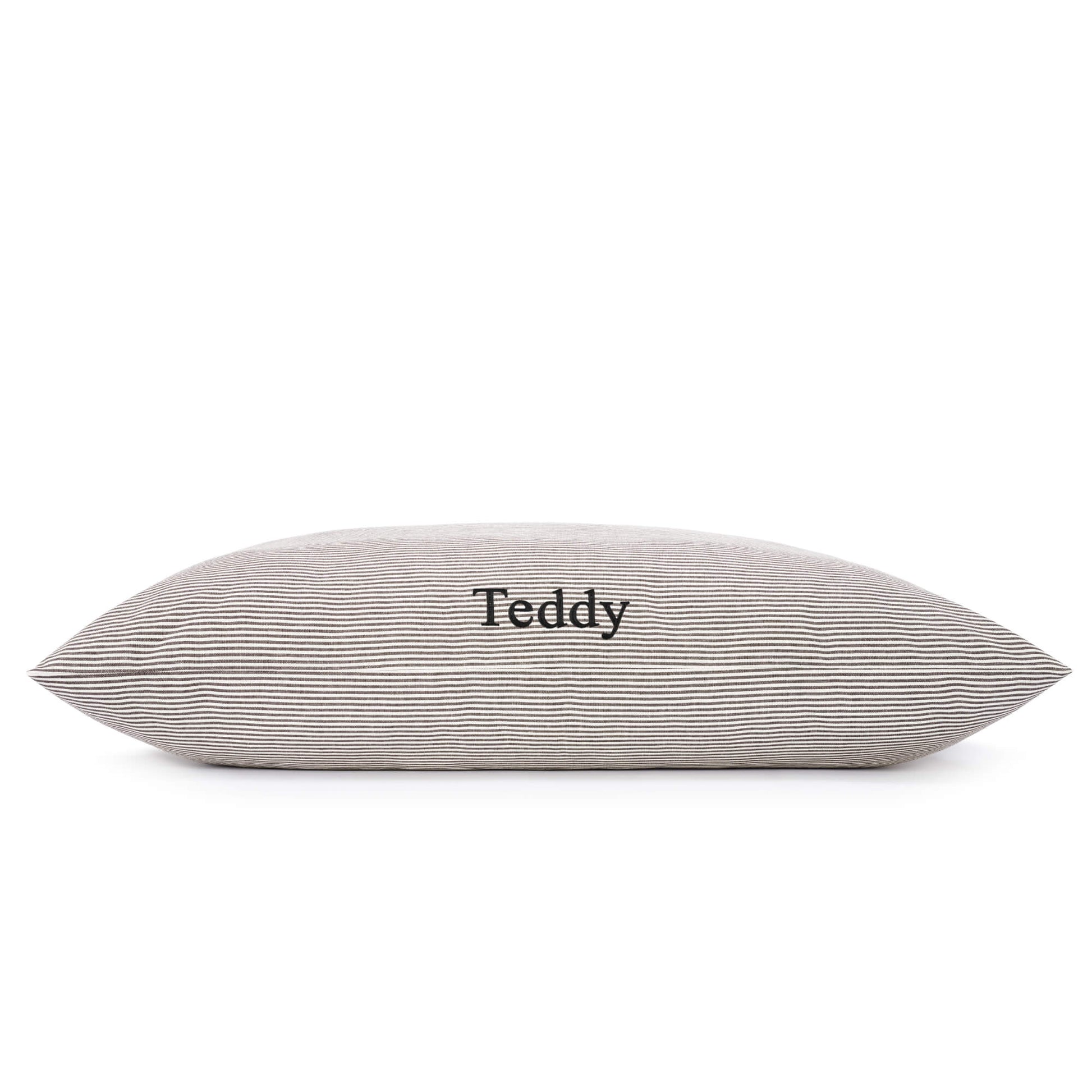 Charcoal Stripe Dog Bed from The Foggy Dog