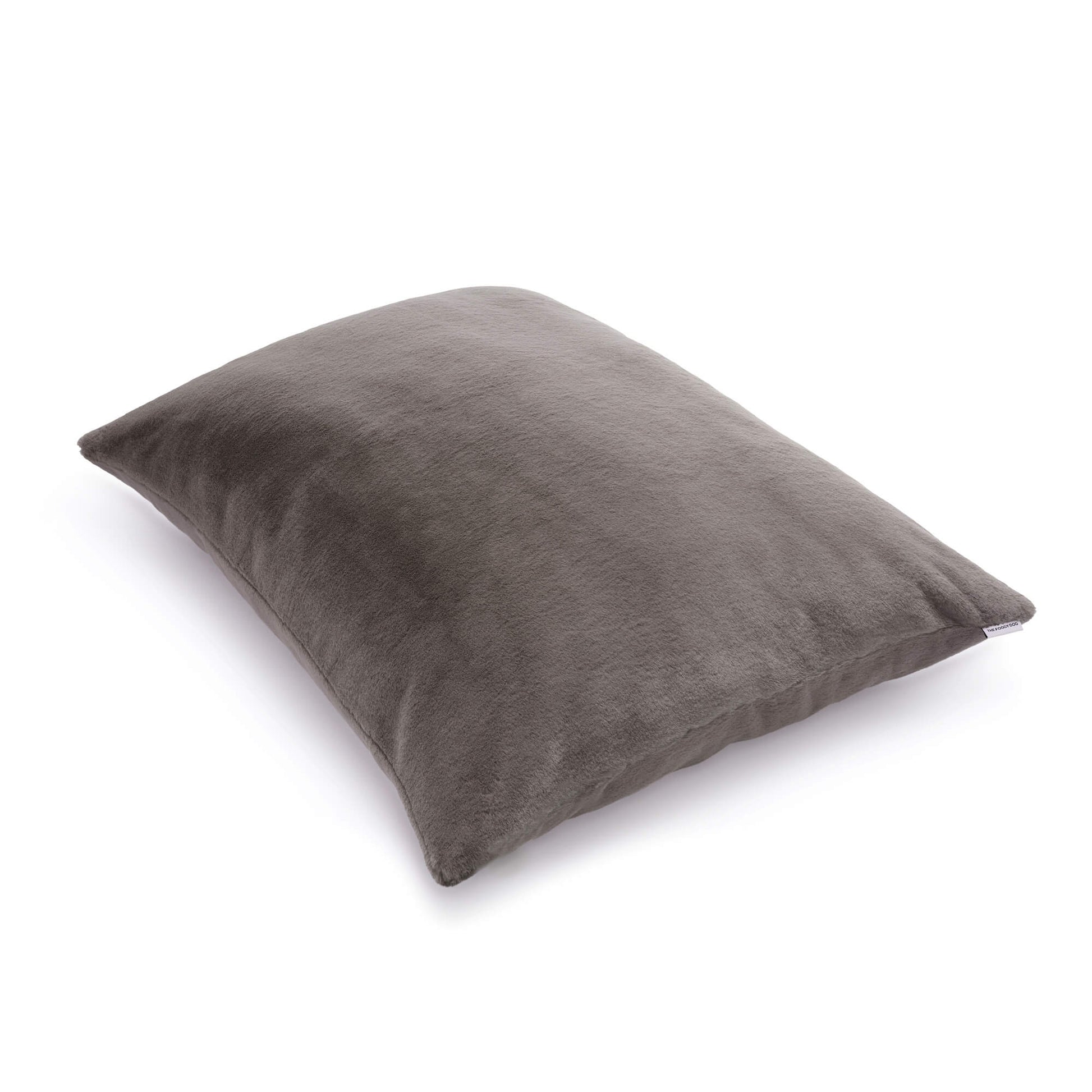 Smoky Gray Recycled Faux Fur Dog Bed from The Foggy Dog