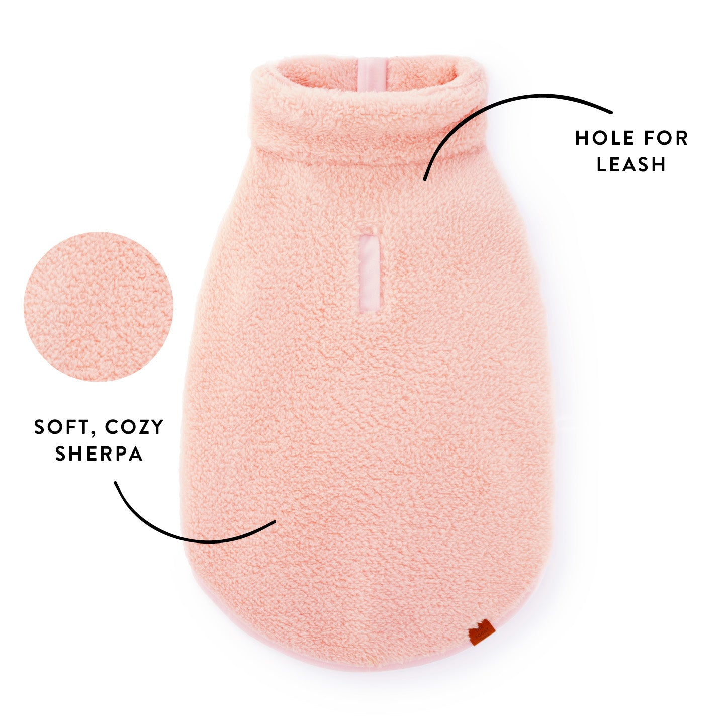 Pink Quarter-Zip Sherpa Dog Jacket from The Foggy Dog