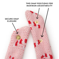 Blush Pink Candy Canes Knit Dog Bandana view 4
