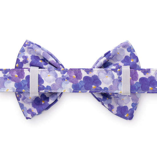 Pressed Pansies Dog Bow Tie from The Foggy Dog