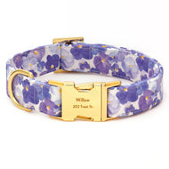 Pressed Pansies Dog Collar from The Foggy Dog