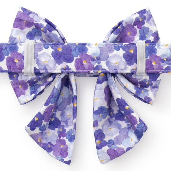 Pressed Pansies Lady Dog Bow from The Foggy Dog