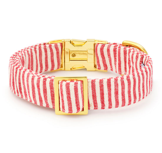 Red Stripe Dog Collar