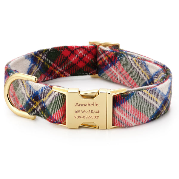 Andover Plaid Flannel Dog Collar