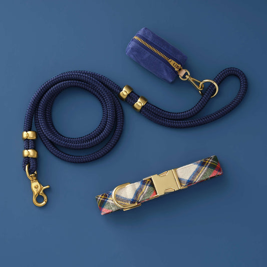 Regent Plaid Flannel Collar Walk Set