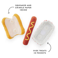 Hot Dog Interactive Snuffle Dog Toy from The Foggy Dog