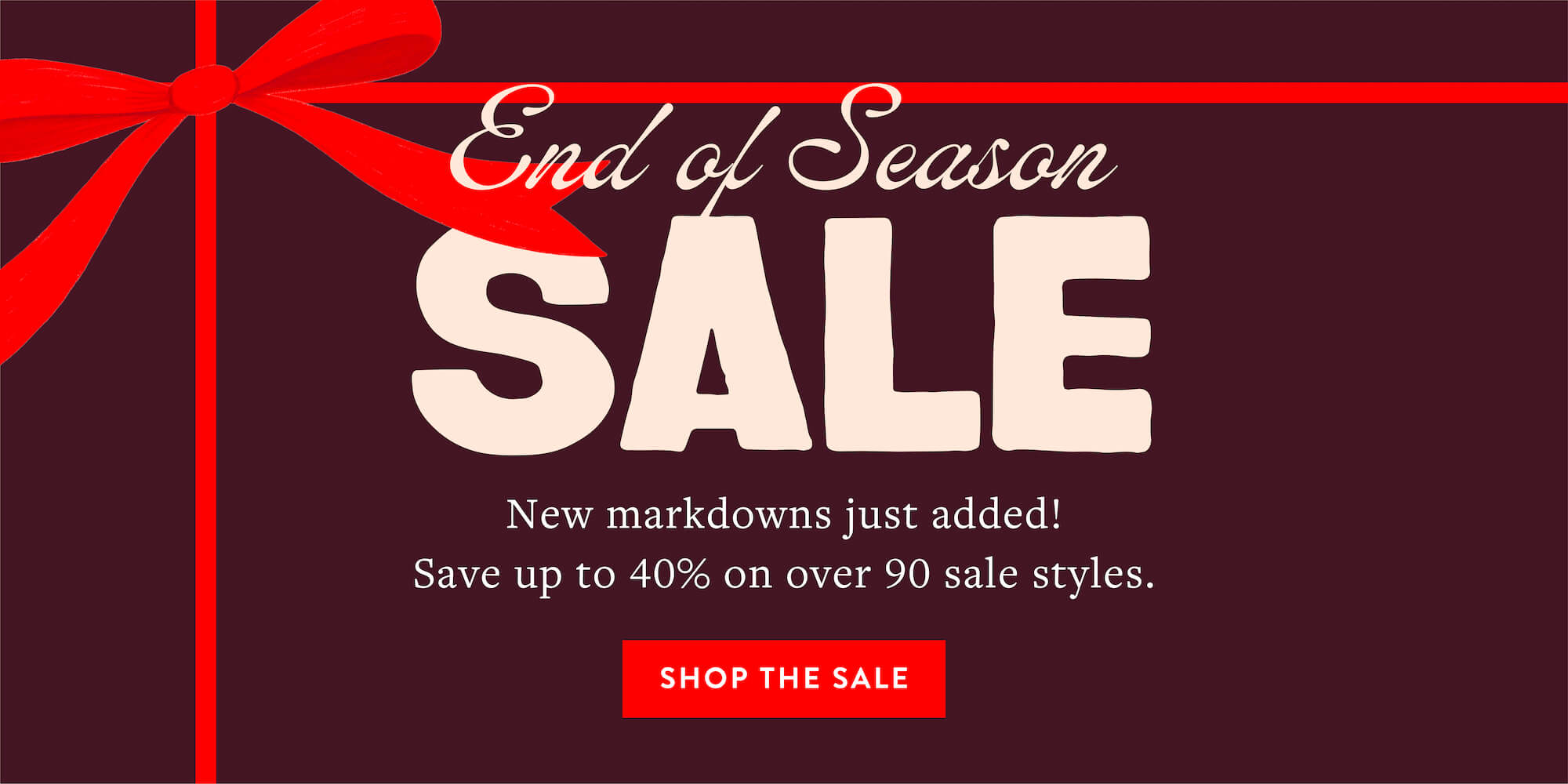 End of Season Sale at The Foggy Dog