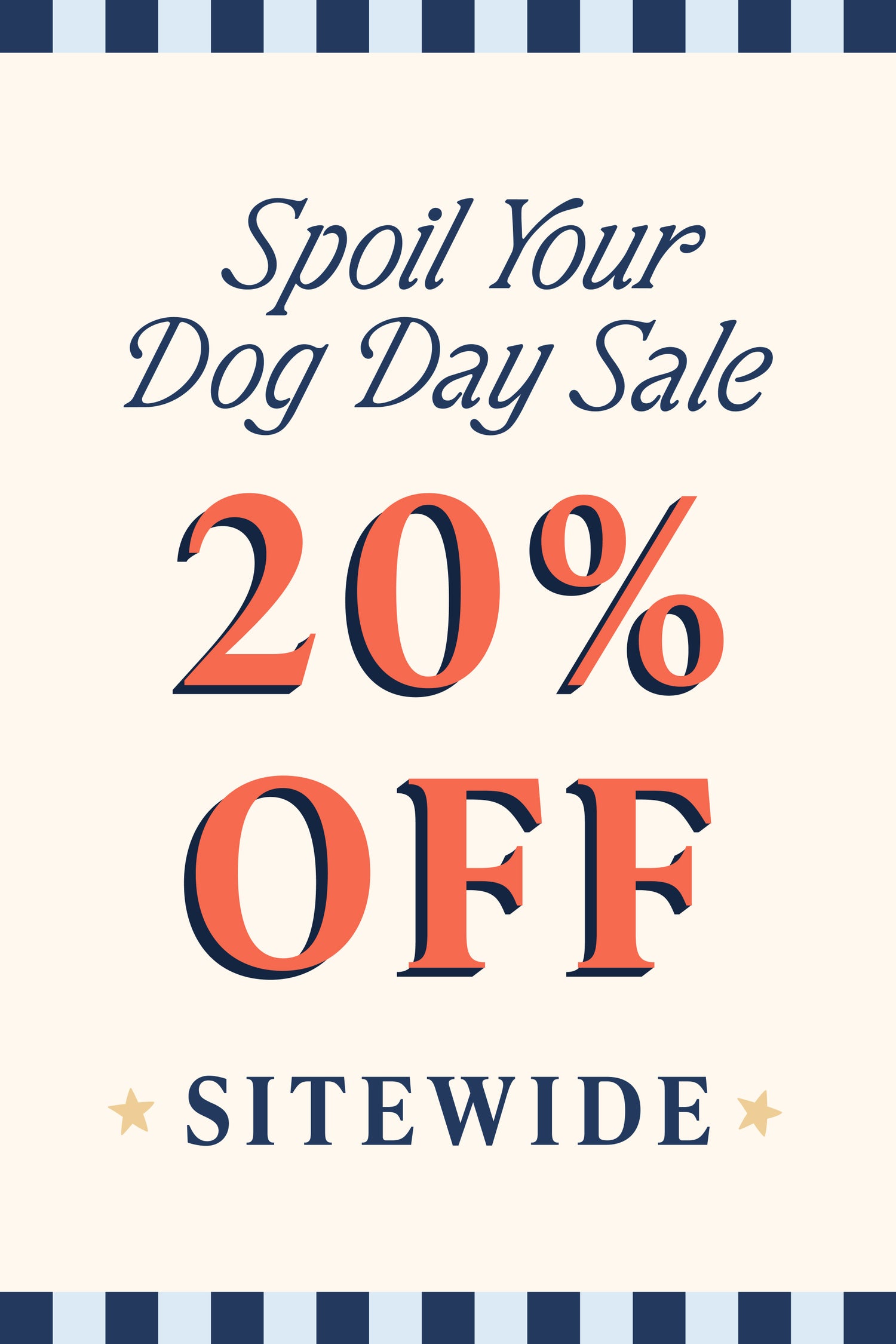 Spoil Your Dog Day Sale . 20% off sitewide at The Foggy Dog