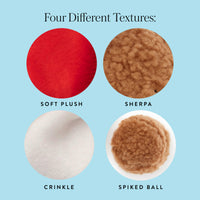 Santa Teddy Bear 2-in-1 Bounce Dog Toy from The Foggy Dog