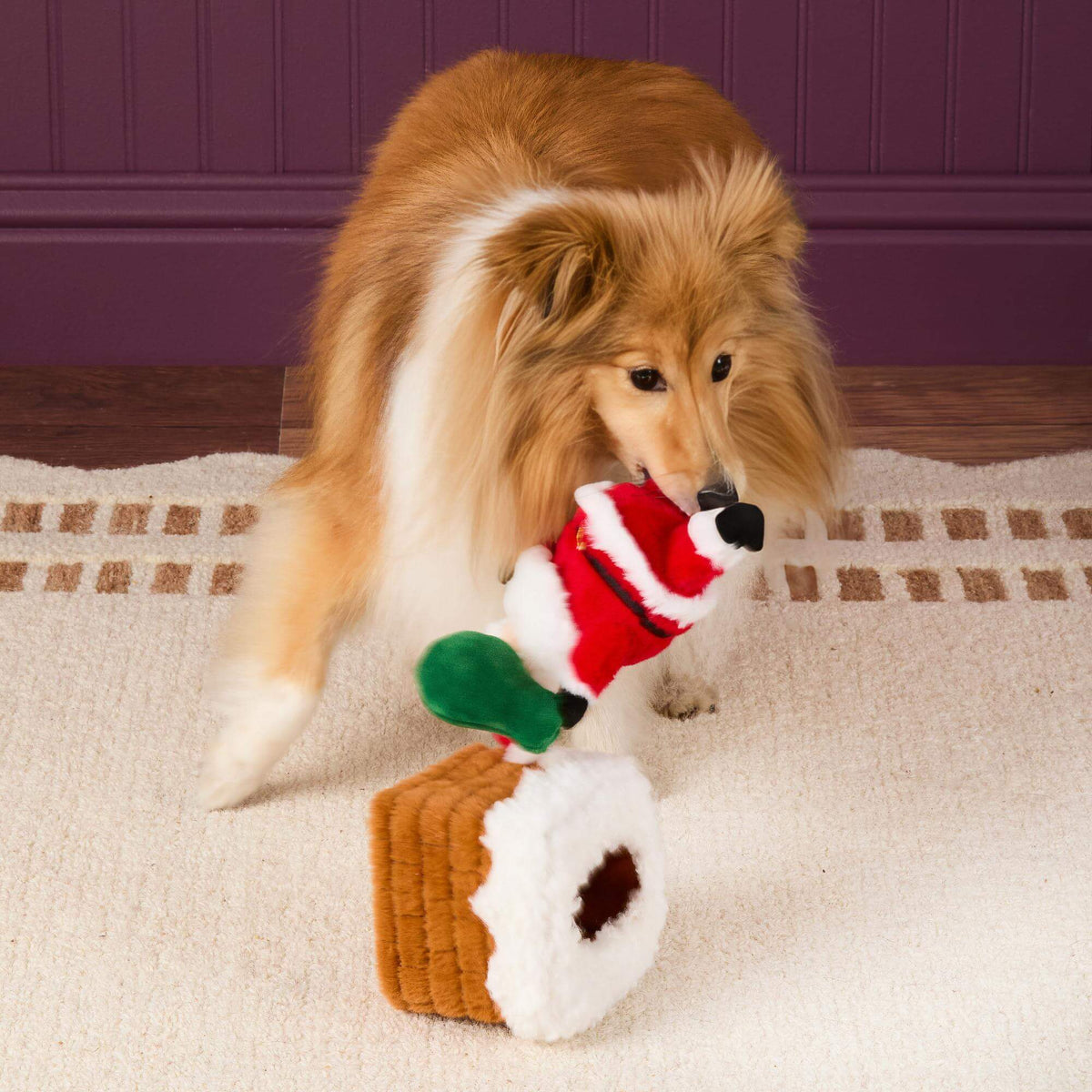 Here Comes Santa Interactive Snuffle Dog Toy from The Foggy Dog