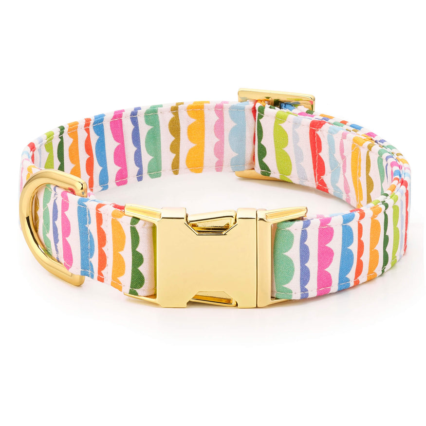 Scallop Stripe Dog Collar The Foggy Dog scallop-stripe-dog-collar-the-foggy-dog