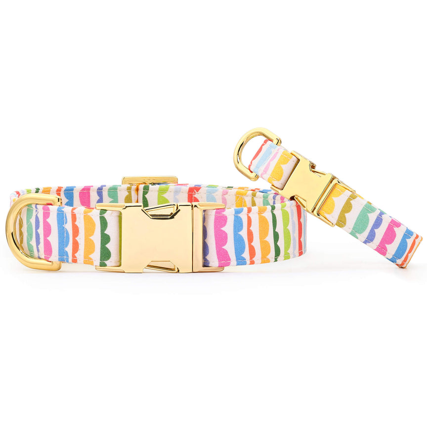 Scallop Stripe Dog Collar The Foggy Dog scallop-stripe-dog-collar-the-foggy-dog