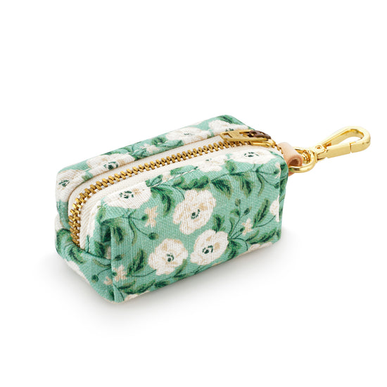 Seafoam Poppies Waste Bag Dispenser from The Foggy Dog