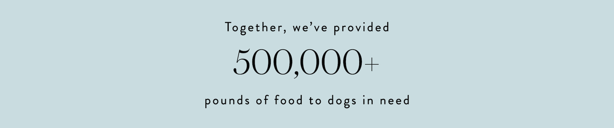 500,000 pounds of food donated from The Foggy Dog