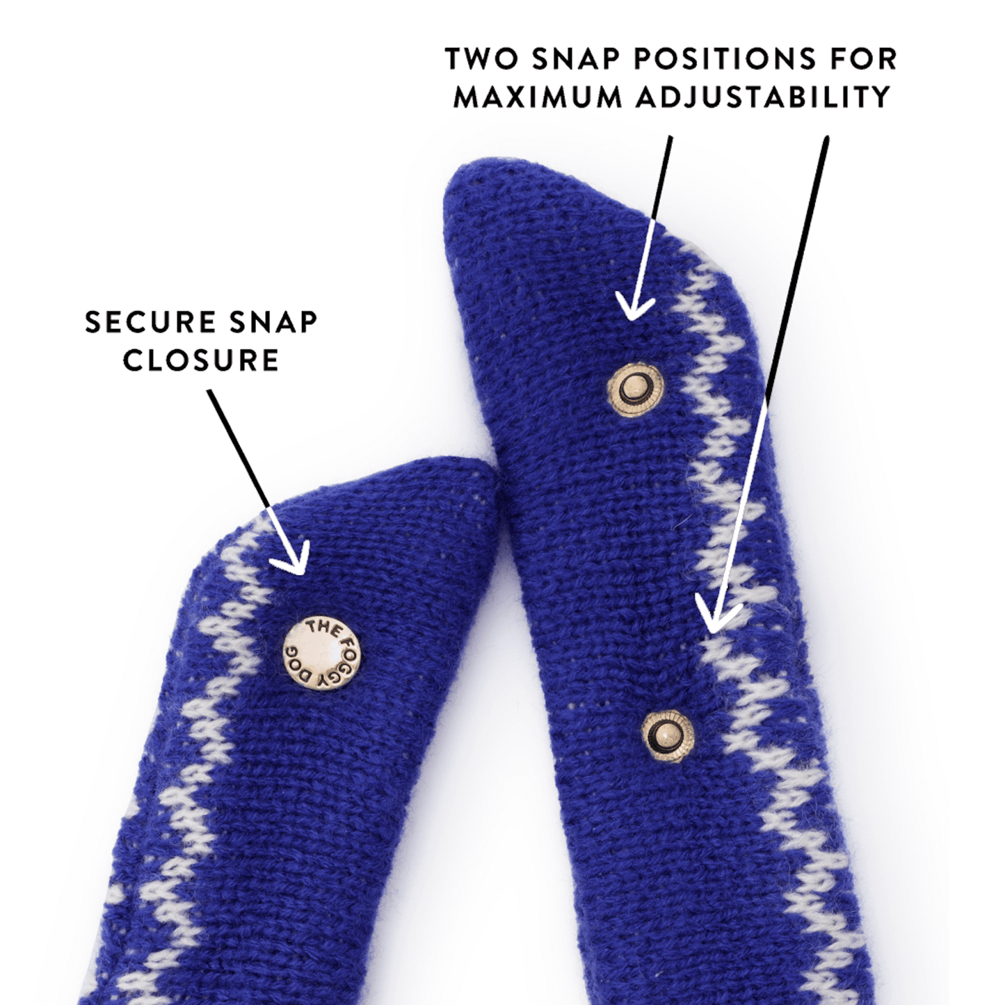 Snow Day Fair Isle Knit Dog Bandana from The Foggy Dog