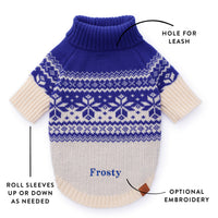 Snow Day Fair Isle Dog Sweater from The Foggy Dog
