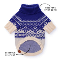 Snow Day Fair Isle Dog Sweater from The Foggy Dog