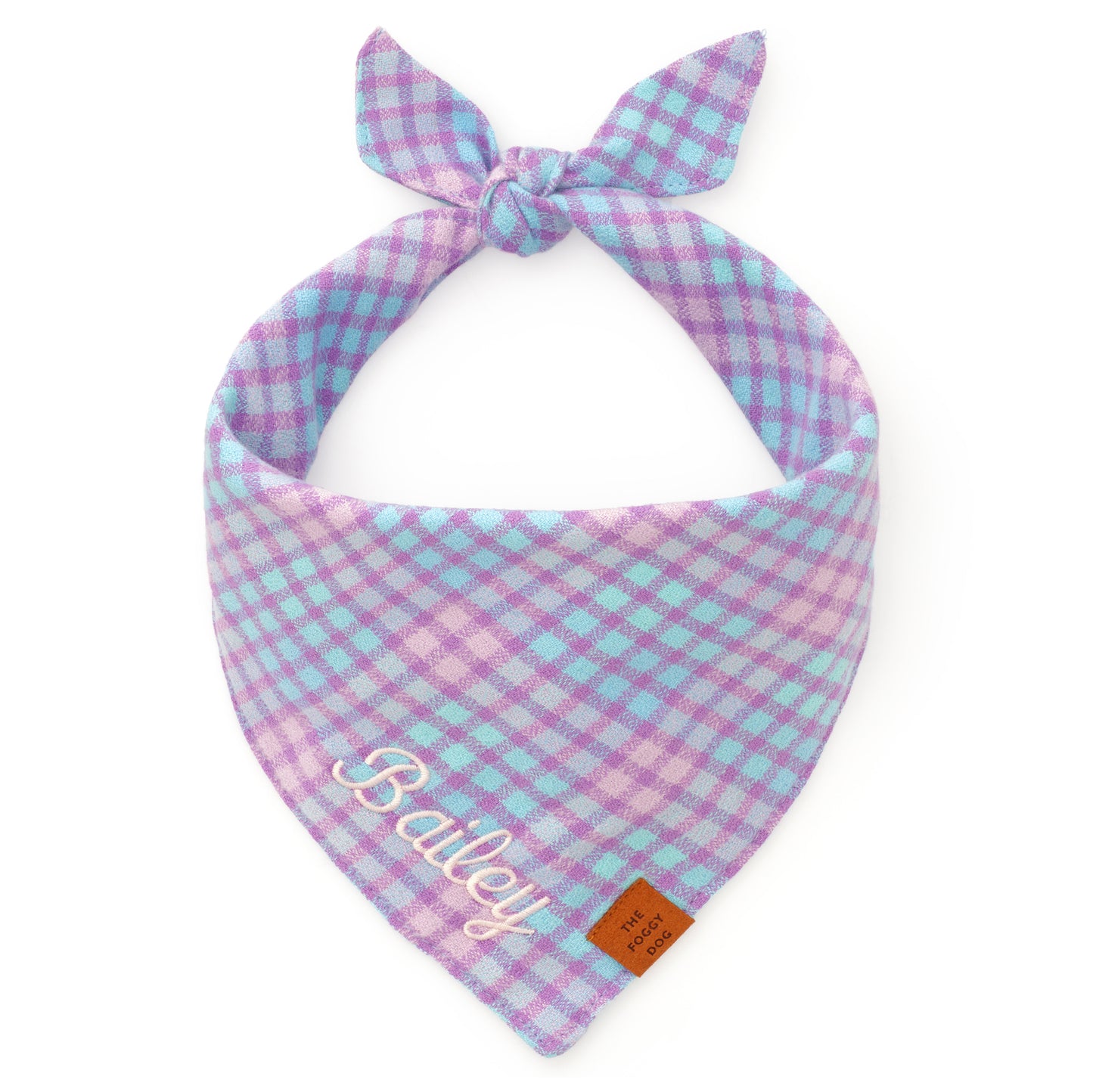 Sorbet Plaid Flannel Dog Bandana from The Foggy Dog