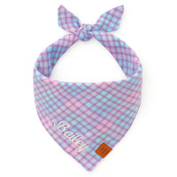 Sorbet Plaid Flannel Dog Bandana from The Foggy Dog