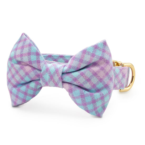 Sorbet Plaid Flannel Bow Tie Collar