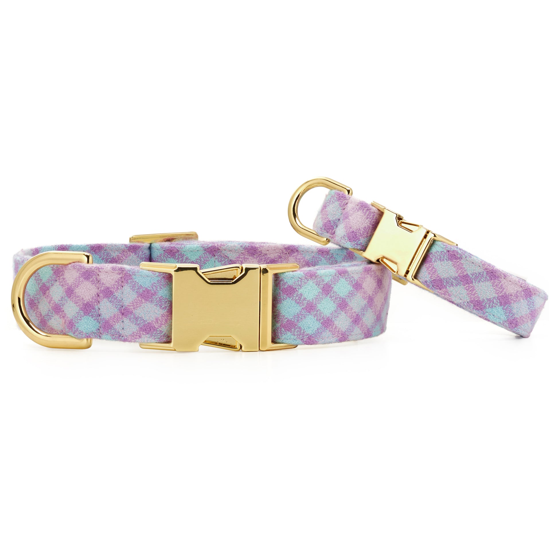 Sorbet Plaid Flannel Dog Collar from The Foggy Dog