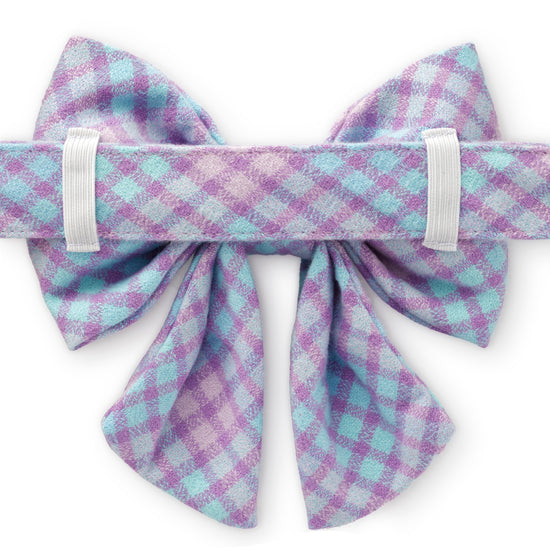 Sorbet Plaid Flannel Lady Bow Collar from The Foggy Dog