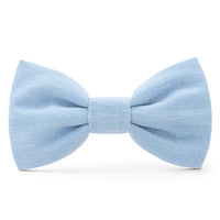 Blue Chambray Dog Bow Tie from The Foggy Dog