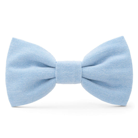 Blue Chambray Dog Bow Tie from The Foggy Dog