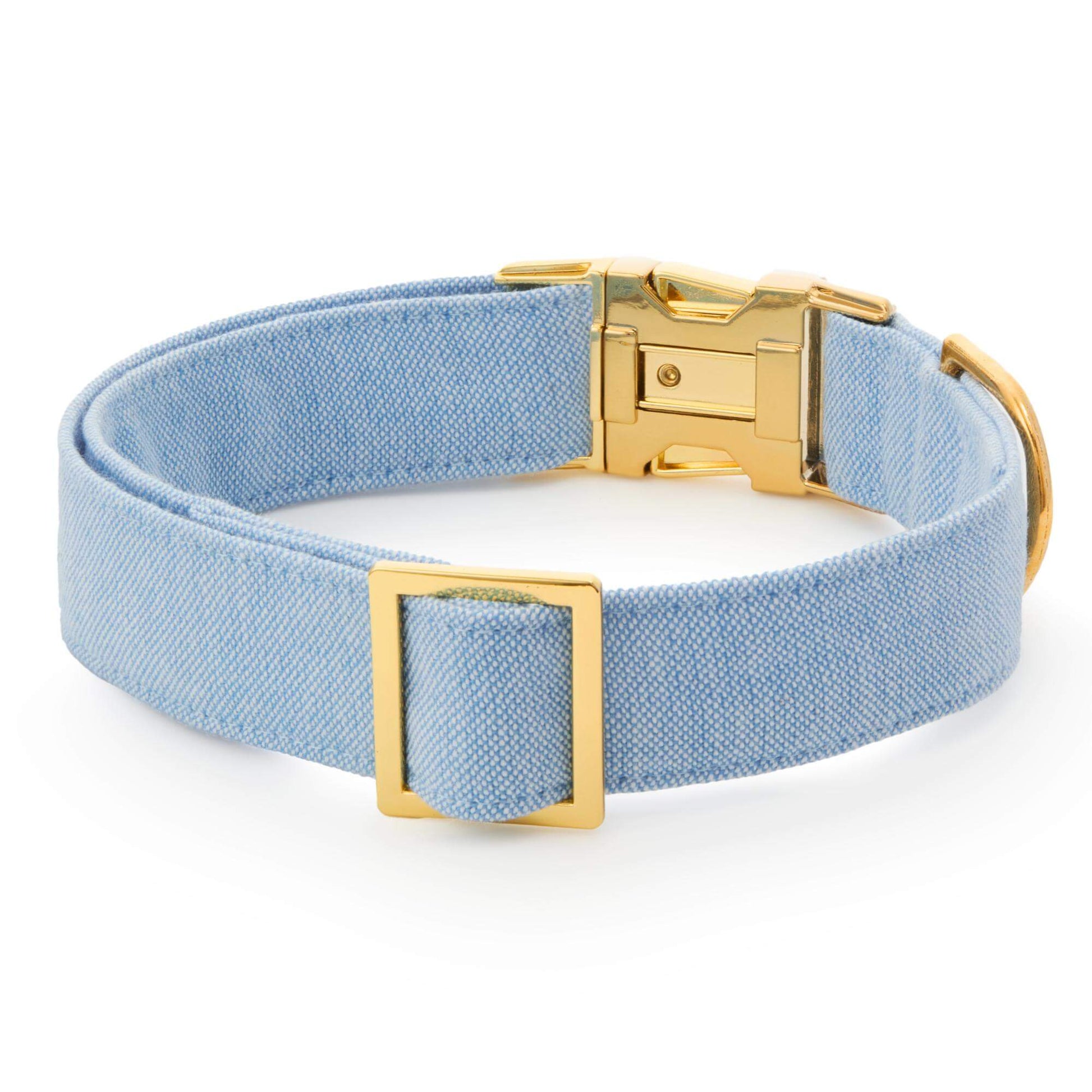 Blue Chambray Dog Collar from The Foggy Dog