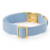 Blue Chambray Dog Collar from The Foggy Dog