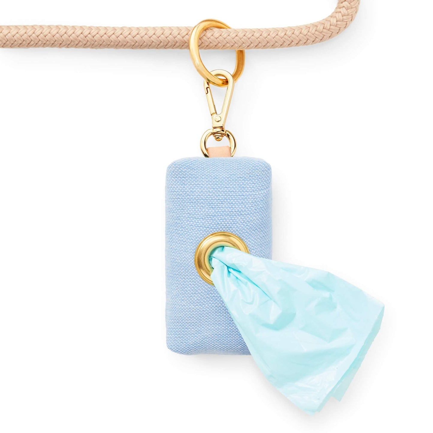 Blue Chambray Canvas Waste Bag Holder from The Foggy Dog