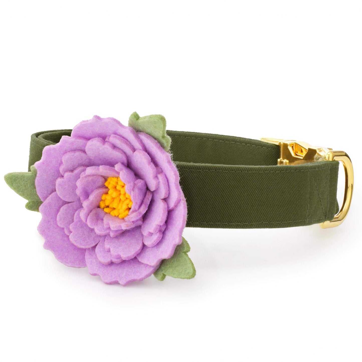 Lilac Peony Dog Collar Flower Set from The Foggy Dog