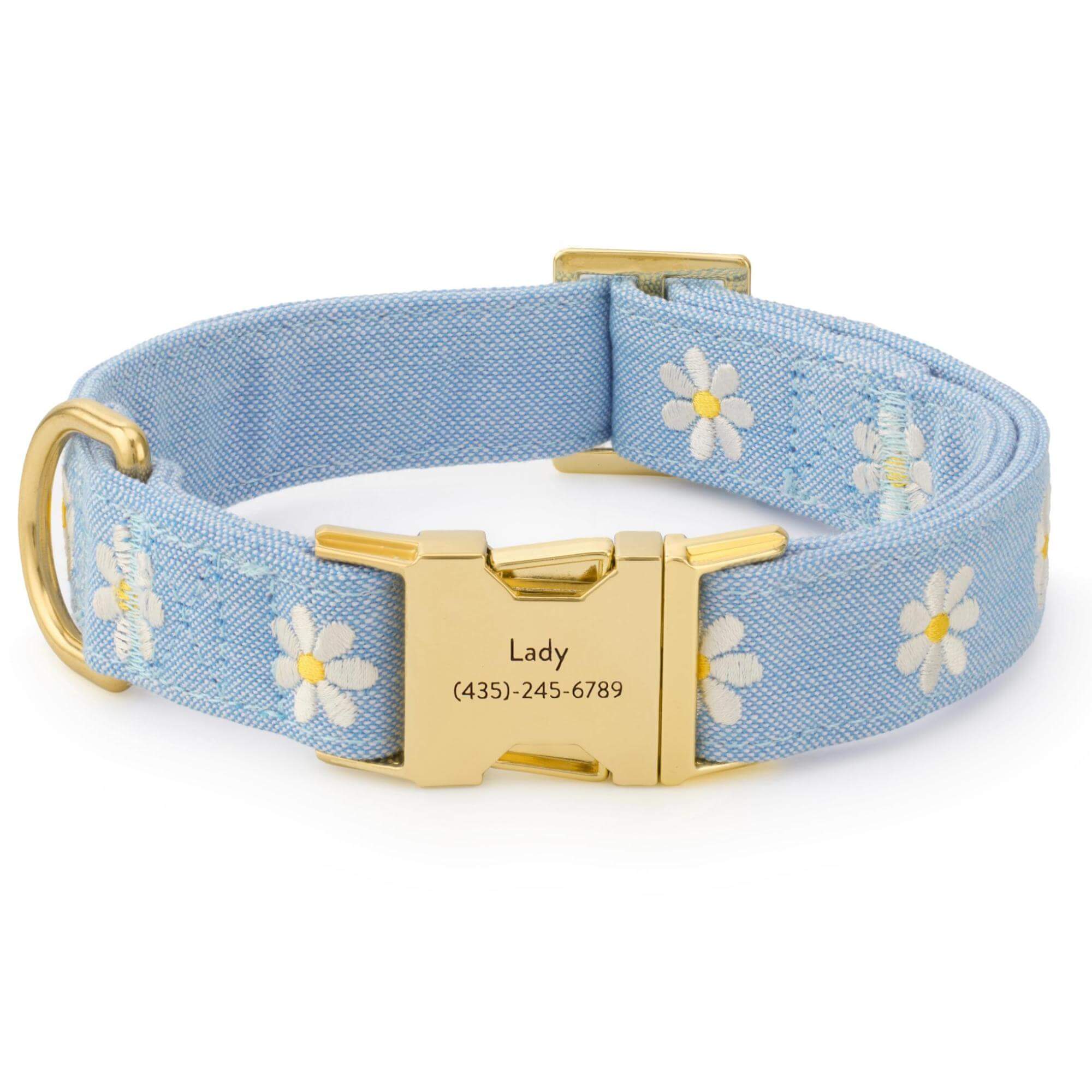Daisy Embroidered Dog Collar – The Foggy Dog
