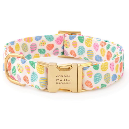 Easter Eggs Dog Collar from The Foggy Dog