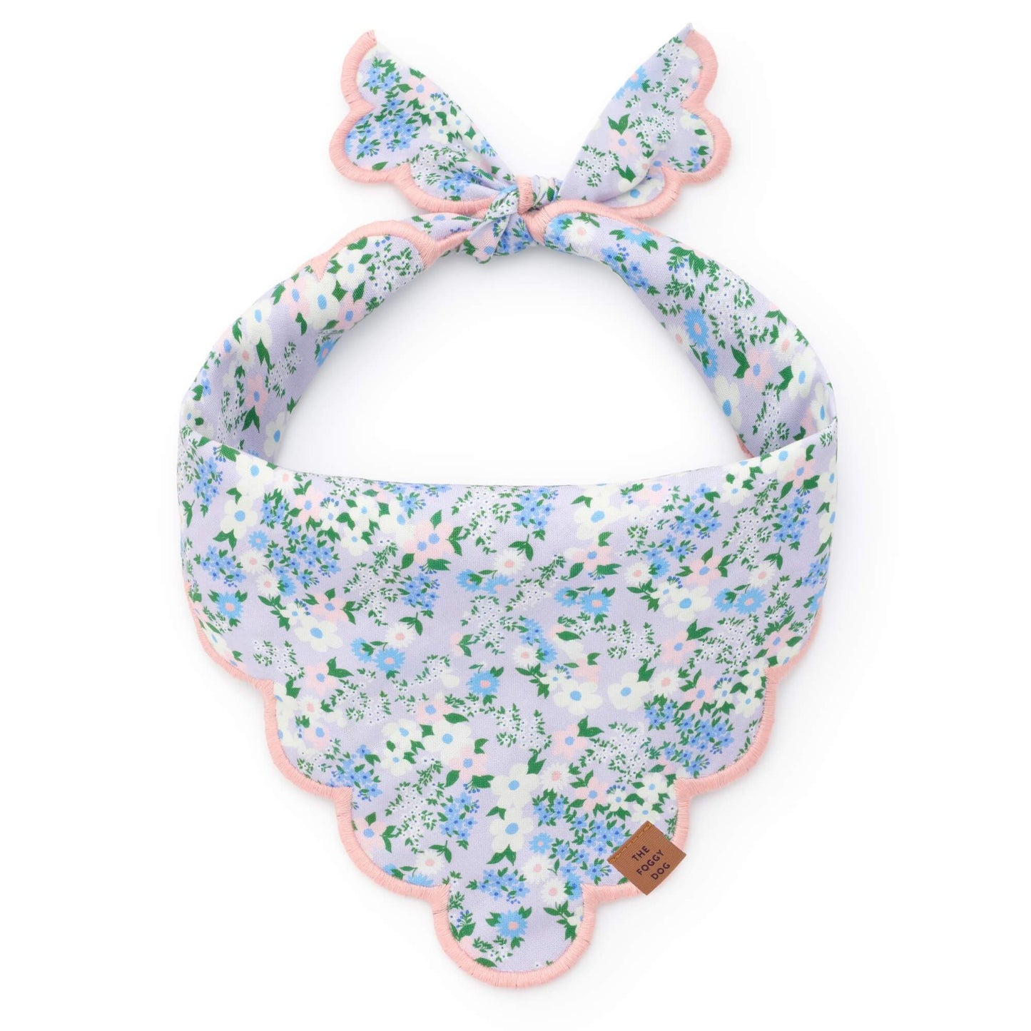 Flora Scalloped Dog Bandana from The Foggy Dog