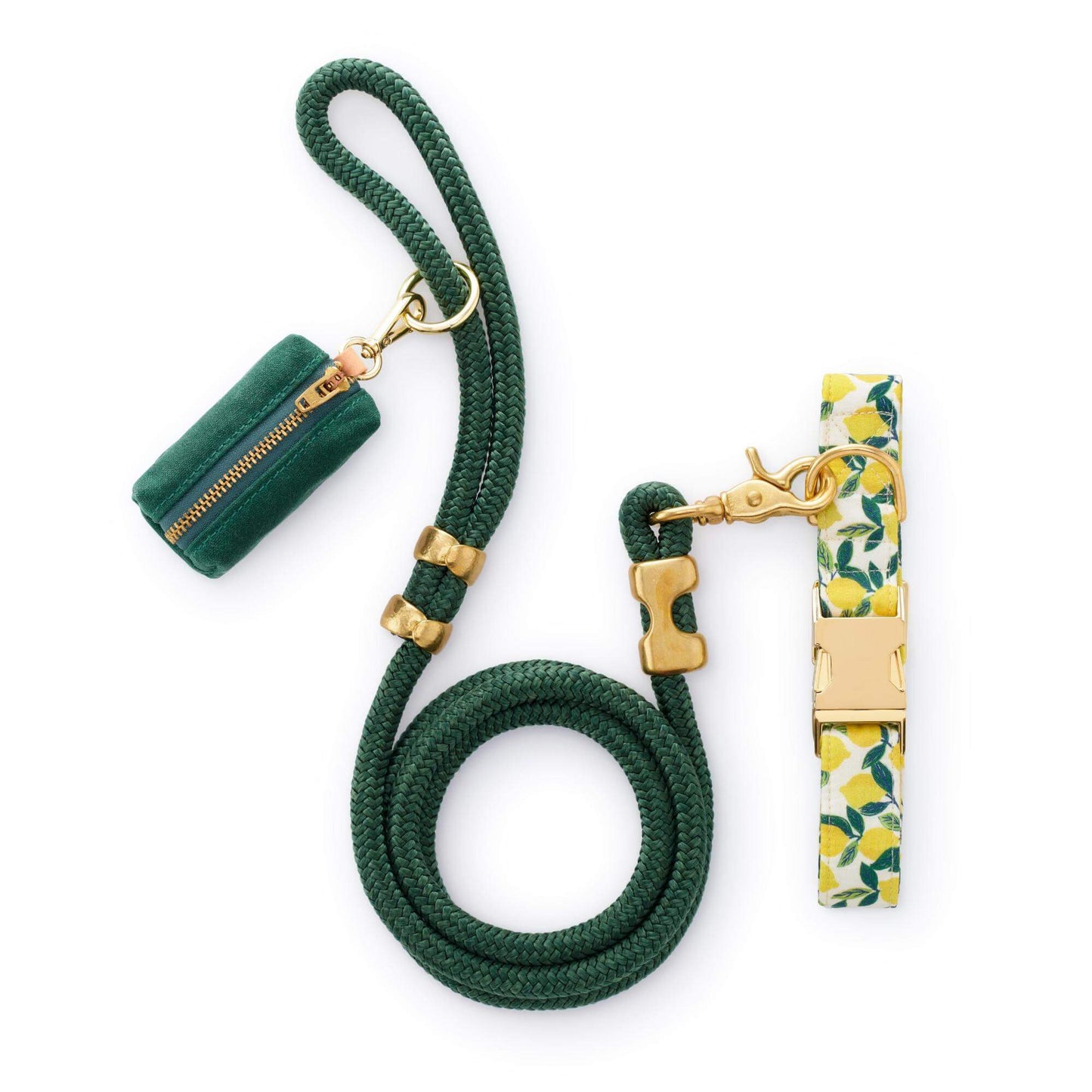 Lemon Zest Collar Walk Set from The Foggy Dog